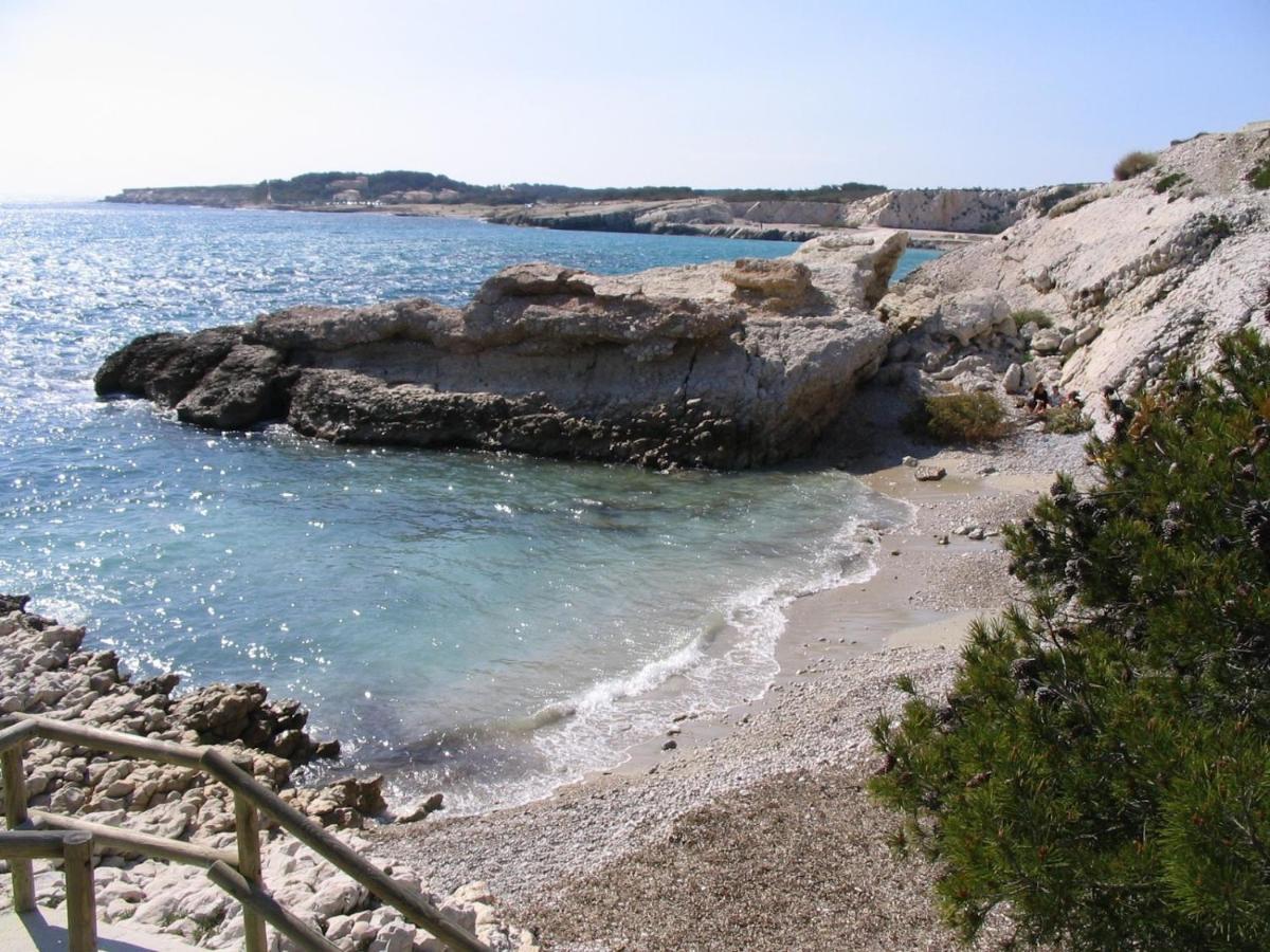 Sea, Sweet & Sun - Vue Sur Mer - T3 - Plage Commerce Et Port A Pieds Sausset-les-Pins Dış mekan fotoğraf